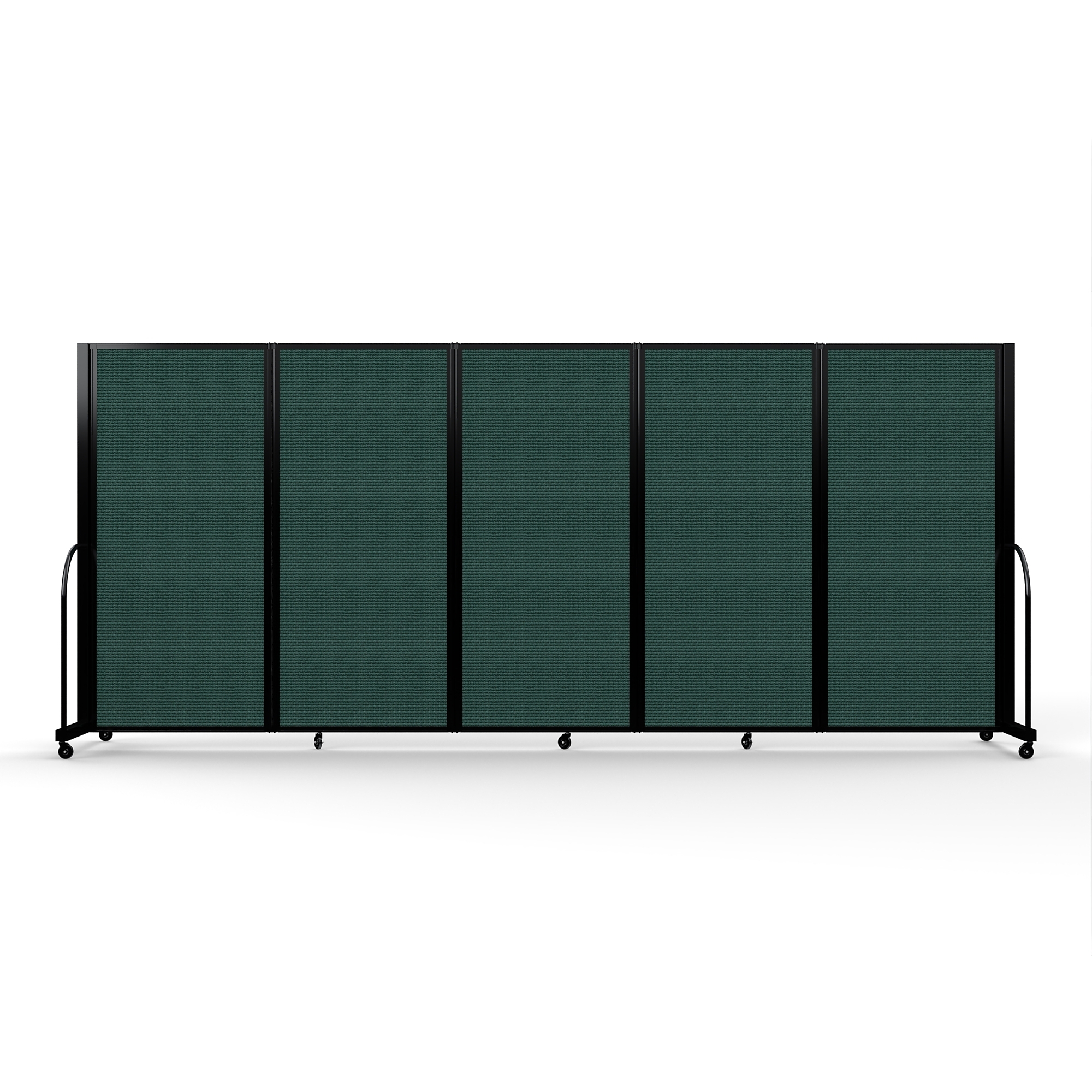 Screenflex Full Motion Divider — 6ft. x 14ft. 1in., Black Frame, Mallard, Model# FSH-605-B-DN
